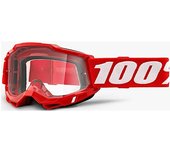100% Accuri II OTG Essential Gafas de motocross - Blanco Rojo