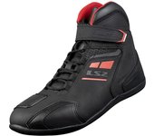 LS2 Garra Zapatillas de moto perforadas para mujer - Negro Rojo (40)
