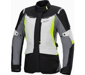 Alpinestars Stella ST-1 Chaqueta textil impermeable para mujer - Negro Gris Amarillo (L)