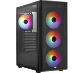 Caja PC Aerocool Designer Torre Midi 4x Ventiladores RGB/ATX/Frontal Mesh Negra