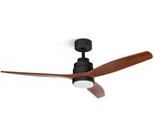 Ufesa Nepal Ventilador de Techo con Luz y Mando a Distancia 132cm 40W Negro/Roble