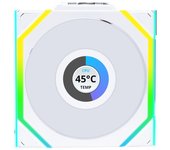Lian Li UNI FAN SL Wireless LCD 120 Reverse Ventilador Suplementario 120mm Blanco
