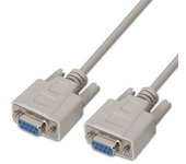Cable serie RS232 AISENS A112-0066 DB9 Hembra a DB9 Hembra 1.8m Beige hasta 1.6Mbps