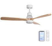 Universal Blue ALM 6056W Ventilador de Techo con Luz LED y WiFi 26W Blanco/Madera