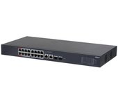 Switch Gestionado Dahua 18 RJ-45 Gigabit Ethernet, 2 SFP, 16 PoE, 40Gbps, Montaje Rack