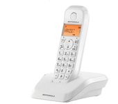 Teléfono inalámbrico Motorola S1201 Blanco DECT altavoz manos libres pantalla LCD
