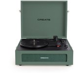 Tocadiscos Create Vintage Maletín Bluetooth 3 Velocidades MP3 Grabación USB SD 6W