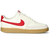 Nike - Zapatilla Court Vision Low, Hombre, Soft Pearl-Gym Red-Gum Lt Brown, 8 USA