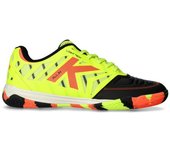 Kelme - Zapatilla de fútbol sala All In, Unisex, Negro-Lima, 5,5 USA
