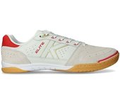 Kelme - Zapatilla de fútbol sala Elite, Unisex, Blanco-Rojo, 8,5 USA