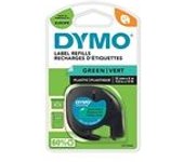 Dymo 91204 (S0721640) cinta plástica negro sobre verde 12mm