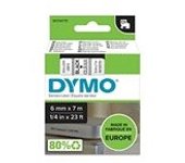 Dymo 43610 (S0720770) cinta poliéster negro sobre transparente 6mm