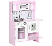Homcom Cocina de juguete rosa 70 x 29 x 90 cm