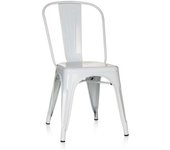 hjh OFFICE Silla de comedor metal blanco