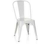 hjh OFFICE Silla de comedor metal blanco