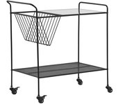 Beliani Carrito de cocina metal negro