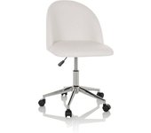 hjh OFFICE Silla home office tela blanco