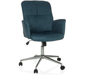hjh OFFICE Silla home office tela petrol