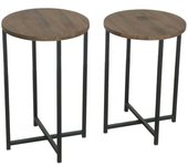Dmora Mesa de café de madera nueces 70x35  cm