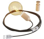 Creative Aplique con enchufe de madera