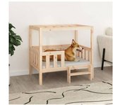 vidaXL Cama Para Perros Madera Maciza De Pino 95.5x73.5x90 Cm