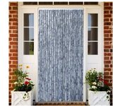 vidaXL Cortina Mosquitera De Chenilla Plateada 100x220 Cm
