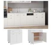 vidaXL Armario Inferior De Cocina Madera Blanco 80x46x81.5 Cm