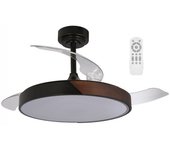 Ventilador led aspas plegables terno negro cct dim (72w)