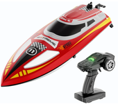 Flytec V003 RTR 2.4G 30km/h Barco RC Competitivo de Alta Velocidad Carrera Luces LED Impermeable Auto Capsize Reset Auto