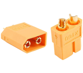 1 Par de conectores macho y hembra XT60 tipo bala para drones RC, multicópteros, carreras FPV y baterías