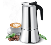 Cafetera de acero inoxidable Godmorn Stovetop Espresso Maker, 12 tazas/600 ml Moka Pot, Cafetera italiana clásica de esp