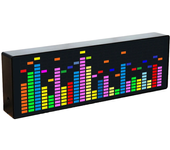 Reloj de espectro musical LED dinámico Lámpara de selección Control por voz Control por cable Pantalla de ritmo del espe
