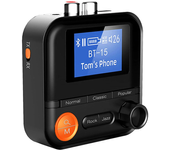 Adaptador inalámbrico Bluetooth V5.2 2 en 1 transmisor-receptor con pantalla HD de 1.44 pulgadas, 5 modos EQ de música H