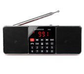 Radio portátil TR602 AM FM con altavoz Bluetooth y reproductor MP3, batería recargable, entrada AUX y antena telescópica