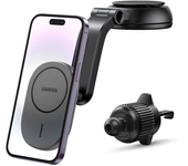 Soporte de teléfono inalámbrico magnético para coches UGREEN, cargador con ventosa para navegación