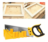 Caja de inglete y juego de sierra de mano de 12 pulgadas,caja de inglete de plástico ABS con múltiples ángulos de sujeci