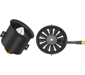 Conjunto de ventilador de motor sin escobillas QX-Motor de 70 mm y 12 palas con unidad EDF de conducto para avión RC a r