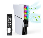 JYS JYS-P5228 para la consola PS5 Pro/PS5 Slim,ventilador de enfriamiento trasero con luz RGB,ventilador de disipación c