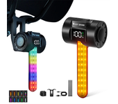 WEST BIKING RGB Luz Trasera LED Dinámica Colorida para Bicicleta con Sensor Inteligente de Freno,Pantalla Digital de Pot