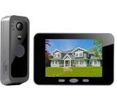 Sistema de intercomunicador de video inalámbrico SY-30 con pantalla de 4 pulgadas y batería de 5000mAh,visión nocturna y