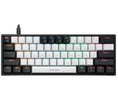 Teclado mecánico LEVADURA K620 de 61 teclas con teclas translúcidas de doble inyección en PBT, interruptores Blue/Red, r