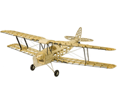 Dancing Wings Hobby S19 Mini Tiger Moth Envergadura de 980 mm Avión RC de Madera de Balsa Biplano KIT / KIT + Power Comb