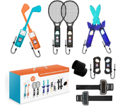 JYS JYS-NS2277 Switch2 12-en-1 Conjunto de accesorios deportivos en movimiento Golf Tenis Bádminton Espada Joy-Con Compa