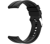 Correa de reloj de silicona universal de 22 mm con hebilla plateada, resistente al sudor y al agua, suave y cómoda para