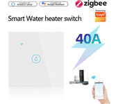 Interruptor inteligente para calentador de agua Tuya Zigbe 40A, enchufe UE, control remoto de la aplicación, control de