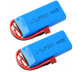 Batería LiPo 7.4V 3800mAh 2S con conector XT60 para Coche RC Wltoys 144001/144010/124017/124019/124018/12428