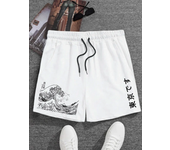 Shorts ChArmkpR Mens Japanese Wave Ukiyoe