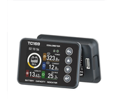Probador de batería TC169 DC6-60V 30A/75A Pantalla a color Contador de Coulombs Indicador de voltaje de alta precisión C