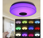 Luz de techo LED de 33CM 100W con altavoz de música RGB bluetooth WIFI regulable con aplicación de control remoto 110-24
