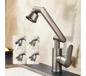 Faucet giratoria de cobre Universal G1/2 de agua fría y caliente con rotación de 1080 grados y doble modo de salida, tip
